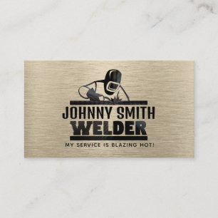 Slogans de soudure d'or Cartes de visite