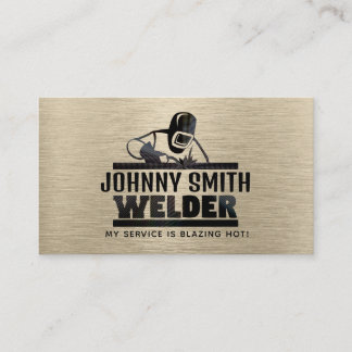 Slogans de soudure d'or Cartes de visite