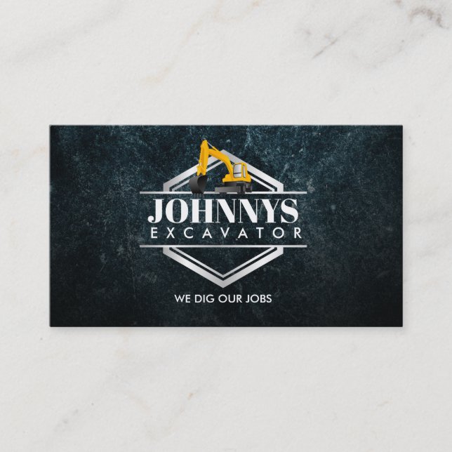 Slogans d'excavateur Cartes de visite (Devant)