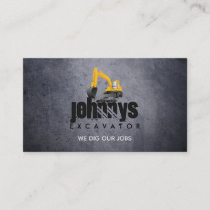 Slogans d'excavateur Cartes de visite