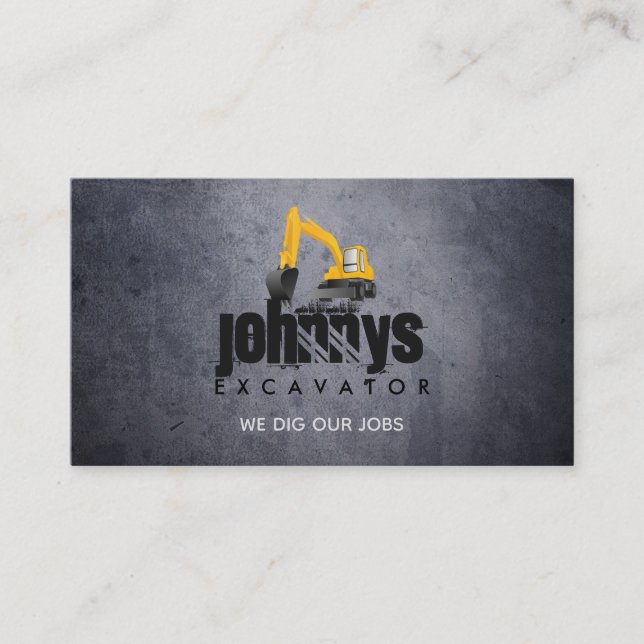 Slogans d'excavateur Cartes de visite (Devant)