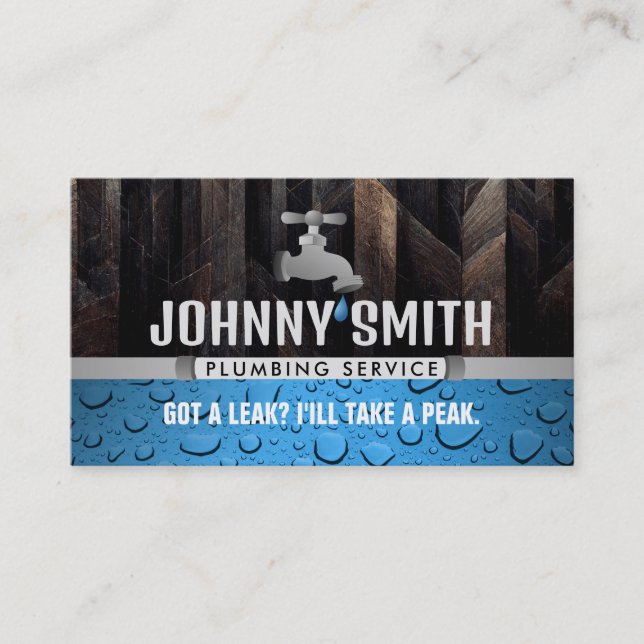 Slogans en plombier Carte de visite (Devant)