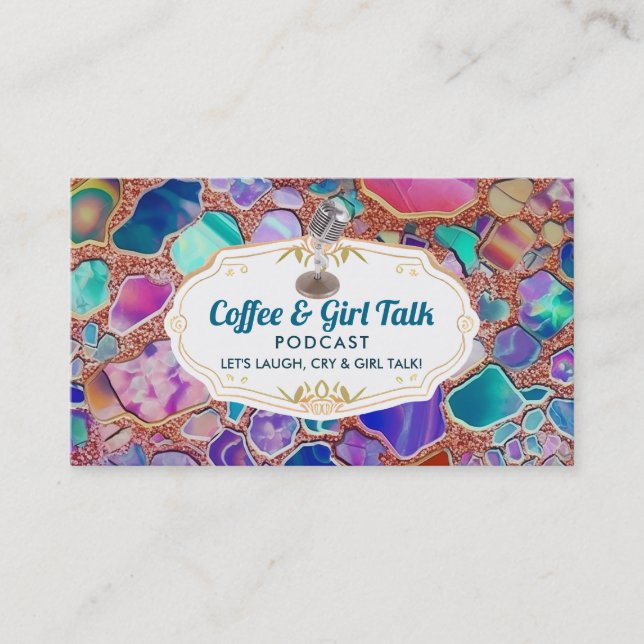 Slogans en podcast carte de visite (Devant)