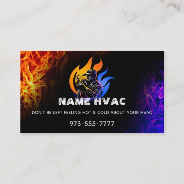 Slogans HVAC Cartes de visite (Devant)