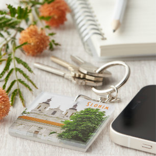 Slonim Belarus Architecture City Cathedral Keychain