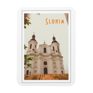Slonim Belarus Architecture City Cathedral Magnet