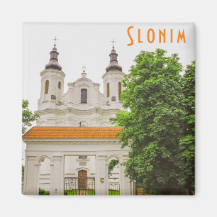 Slonim Belarus Architecture City Cathedral Magnet
