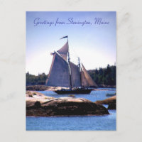 Sloop in Stonington Harbour