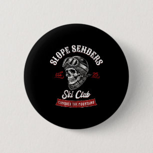 Slope senders freestyle skiing skiers winter 2 inch round button