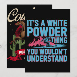 Slope Shenanigans Funny Ski Snowboard Winter Tee Holiday Card