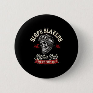 Slope slayers freestyle skiing skiers winter 2 inch round button