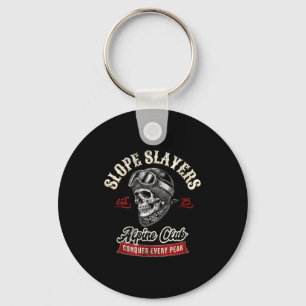 Slope slayers freestyle skiing skiers winter keychain