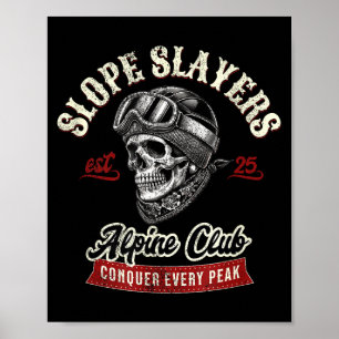Slope slayers freestyle skiing skiers winter poster