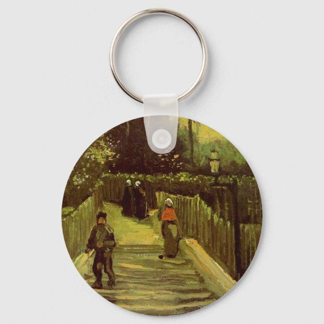 Sloping Path in Montmartre by Vincent van Gogh Keychain (Front)