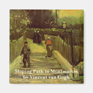 Sloping Path in Montmartre by Vincent van Gogh Magnet
