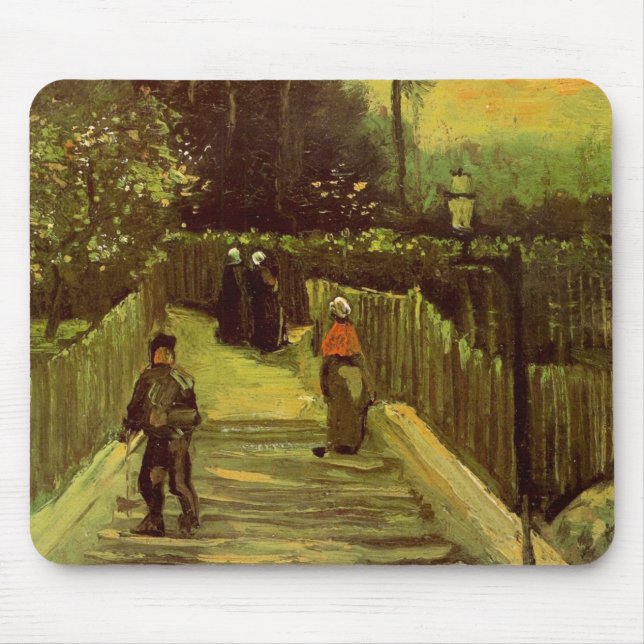 Sloping Path in Montmartre by Vincent van Gogh Mouse Pad (Front)
