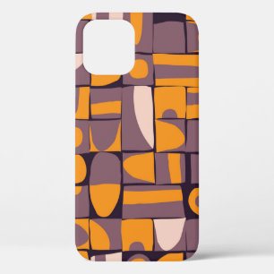 Sloppy Geometric: Vintage Shapes Pattern iPhone 12 Case