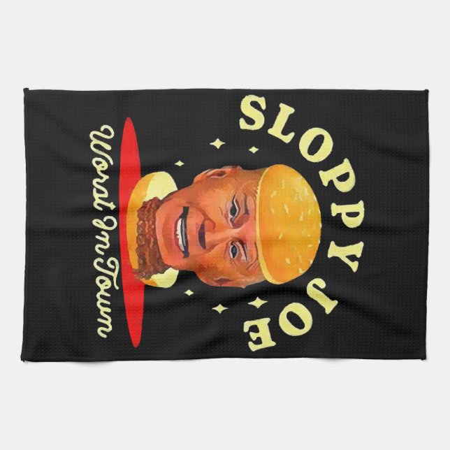 Sloppy Joe Biden Anti President  Kitchen Towel (Horizontal)
