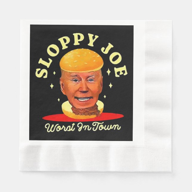 Sloppy Joe Biden Anti President  Napkin (Front)