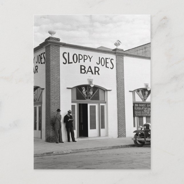 Sloppy Joe's Bar, 1938 Postcard (Front)