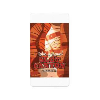 Slot Canyon Arizona travel poster Label