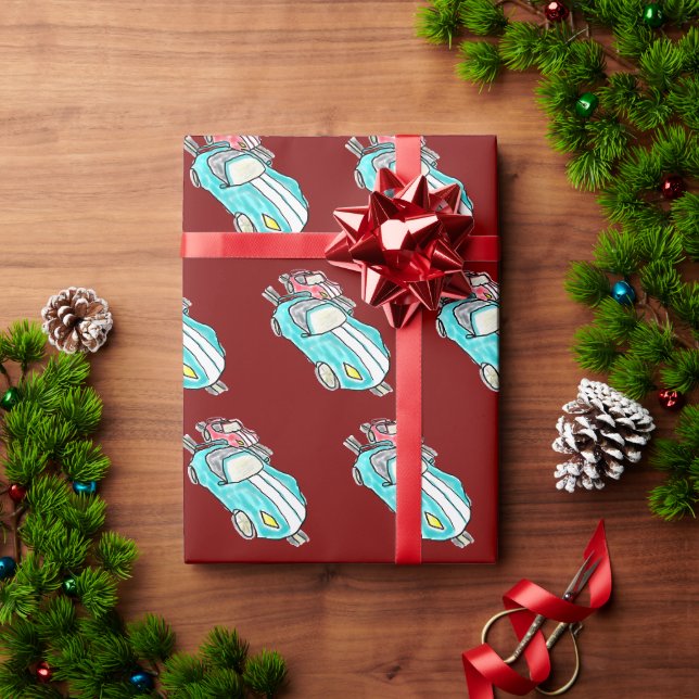 Slot Car Racing Wrapping Paper (Holiday Gift)