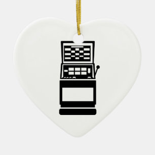 Slot machine casino ceramic ornament