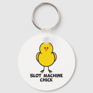 Slot Machine Chick Keychain