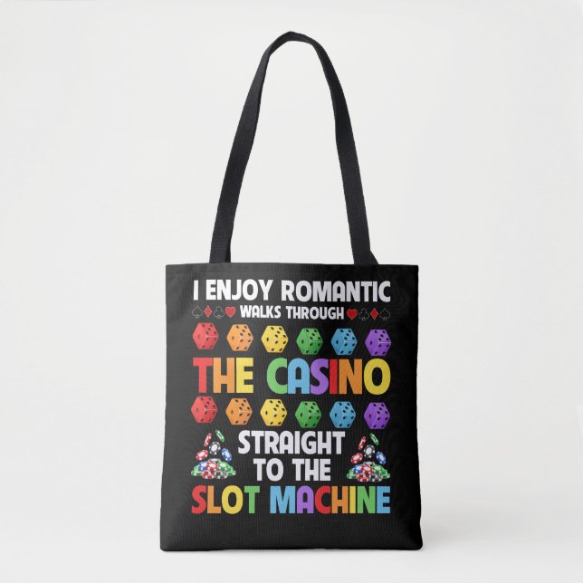 Slot Machine Gambling Casino Gambler Vegas Tote Bag (Front)