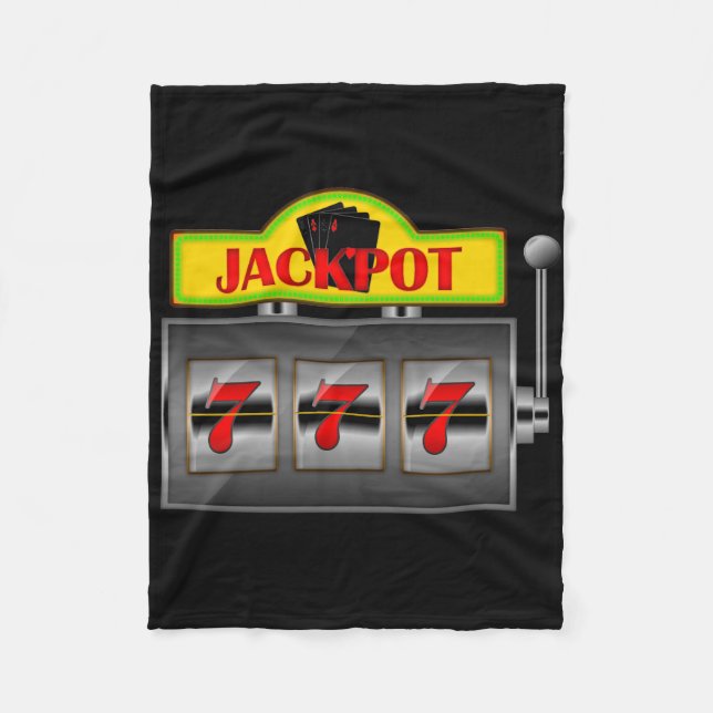 Slot Machine Lovers Fleece Blanket (Front)
