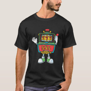 Slot Machine Roulette Gambler Betting Casino Gambl T-Shirt