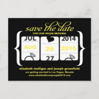 Slot Machine Save the Date - Wedding