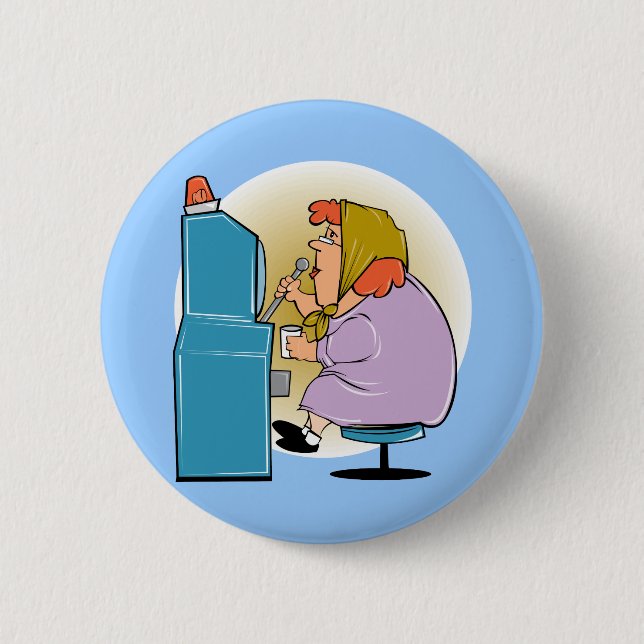 Slot Machine Slots - Play To Win 2 Inch Round Button (Front)