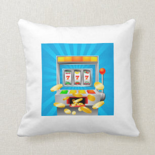 Slot Machine Throw Pillow