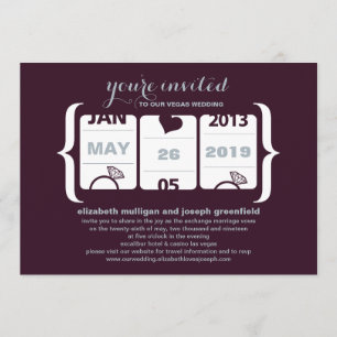Slot Machine Wedding Invitation