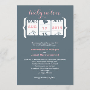 Slot Machine Wedding Invitation