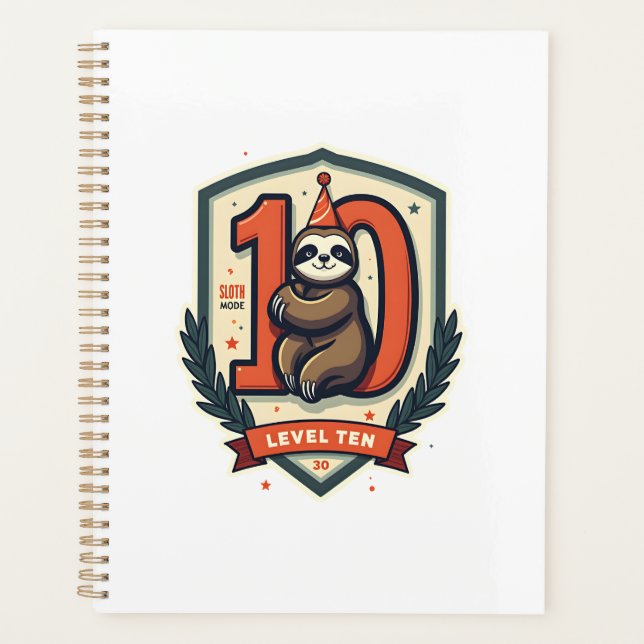 Sloth 10th Birthday Vintage Sunset Shirt 2 (Devant)