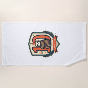 Sloth 10th Birthday Vintage Sunset Shirt 2 Beach Towel