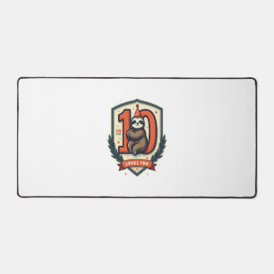 Sloth 10th Birthday Vintage Sunset Shirt 2 Desk Mat
