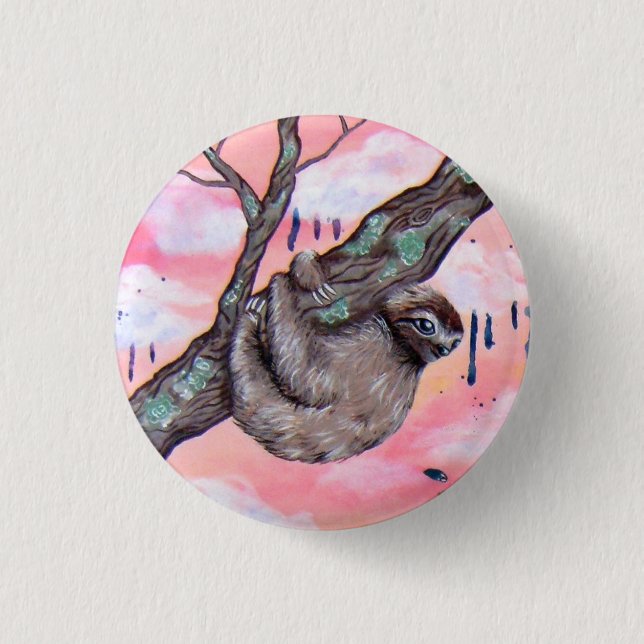 Sloth 1 Inch Round Button (Front)
