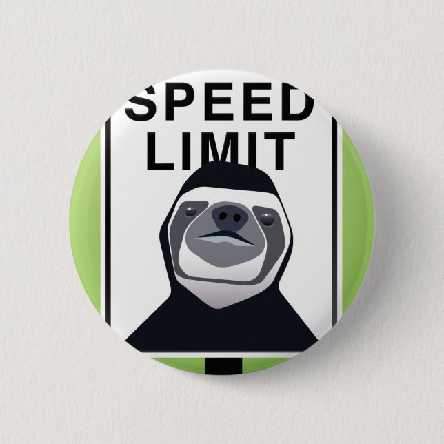 Sloth 2 Inch Round Button (Front)