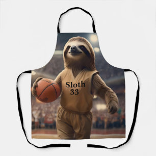 Sloth 33 Basketball Player,  Apron