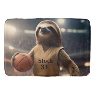 Sloth 33 Basketball Player,  Bath Mat