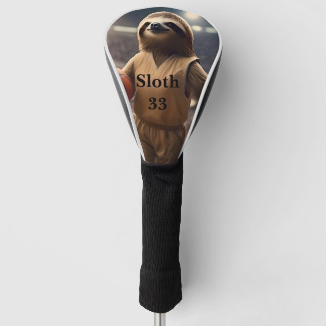 Sloth 33 Basketball Player, Golf Head Cover (Front)