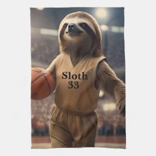 Sloth 33 Basketball Player,  Kitchen Towel