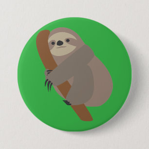 Sloth 3 Inch Round Button