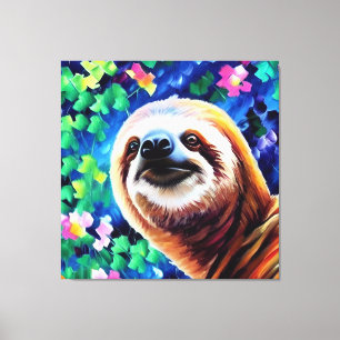 Sloth - 40x40 Canvas Print