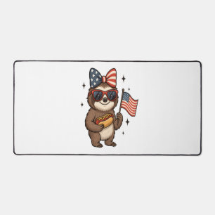 Sloth 4th July Desk Mat