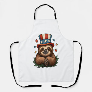 Sloth 4th of July Apron