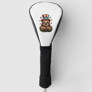 Sloth 4th of July Golf Head Cover